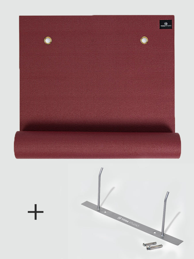 Yoga Studio 10x (EYELETTED) Sticky 6mm Yoga Mats + Wall Bracket Bundle