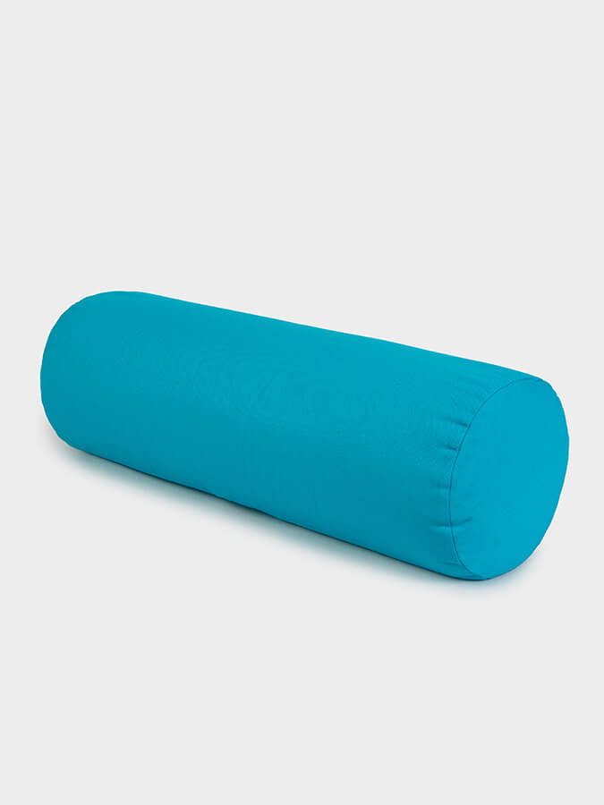 Yoga Studio Organic Buckwheat Meditation Bolster Cushion - Sky Blue
