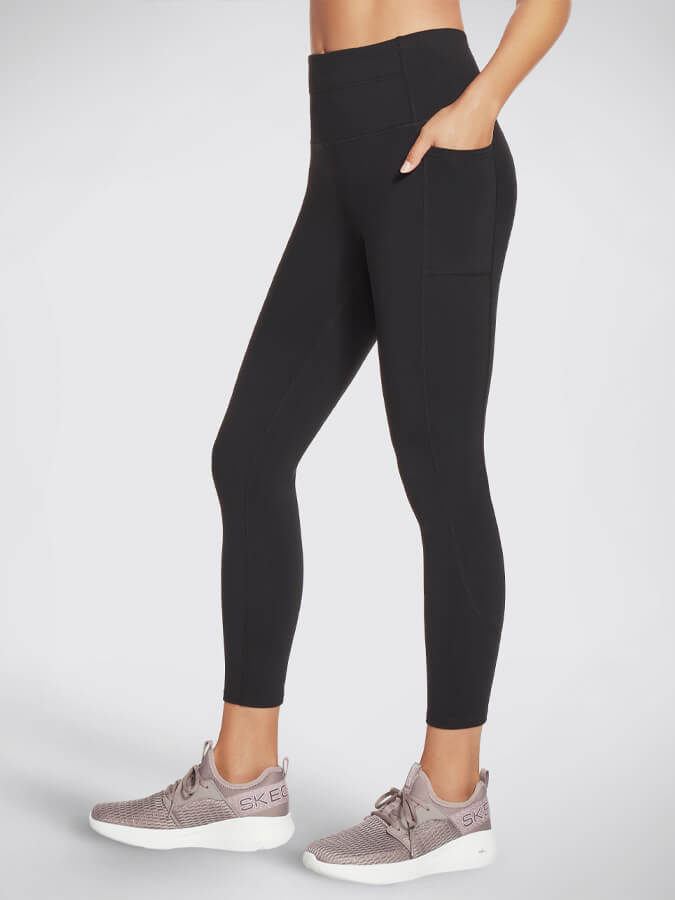 Skechers GOWALK High Waisted 7/8 Women's Leggings - XS / Black