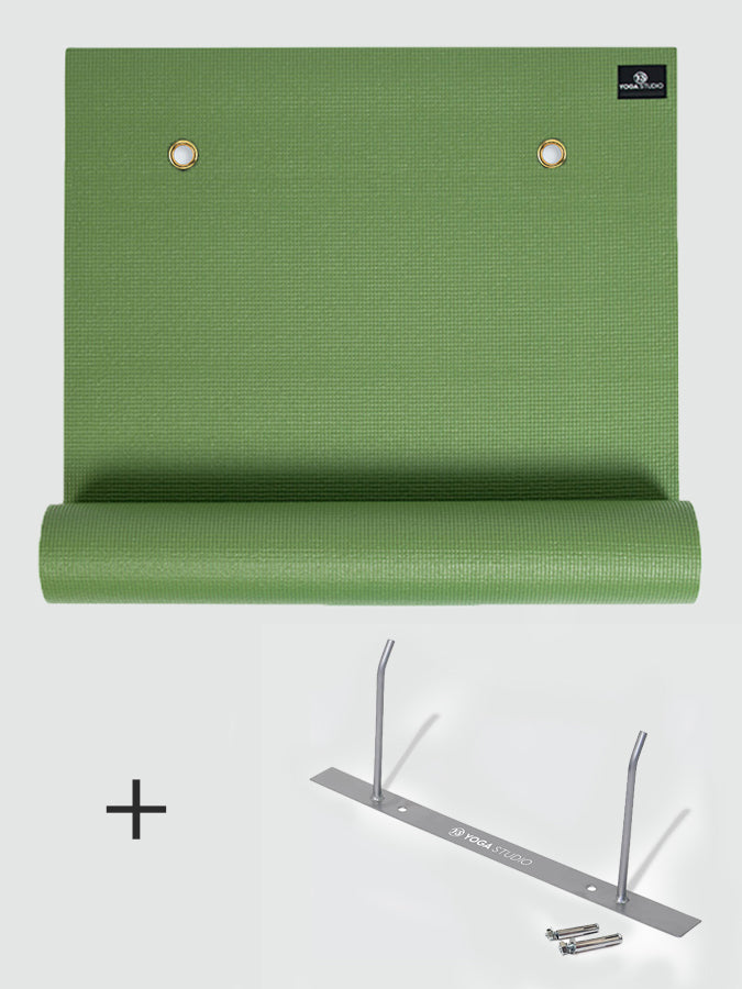 Yoga Studio 10x (EYELETTED) Sticky 6mm Yoga Mats + Wall Bracket Bundle