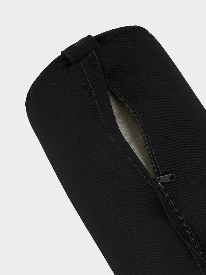 Yoga Studio Organic Buckwheat Meditation Bolster Cushion - Black