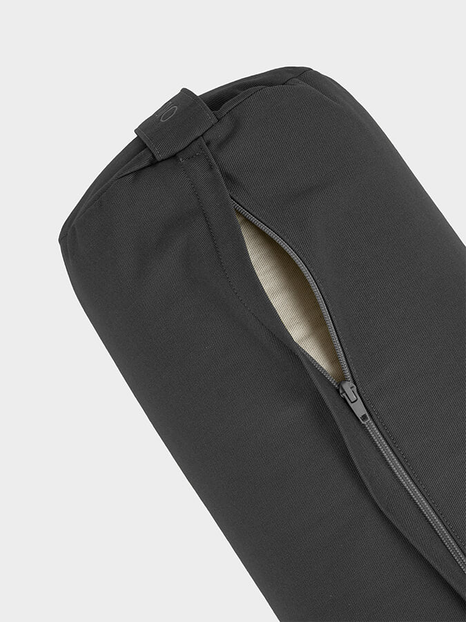 Yoga Studio Organic Buckwheat Meditation Bolster Cushion - Grey