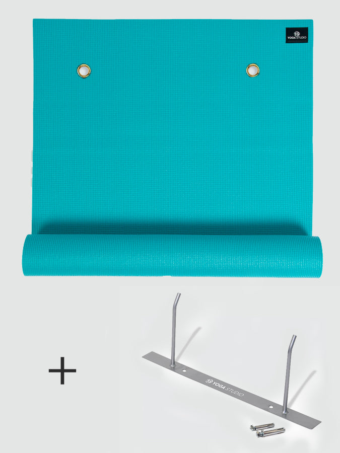 Yoga Studio 10x (EYELETTED) Sticky 6mm Yoga Mats + Wall Bracket Bundle