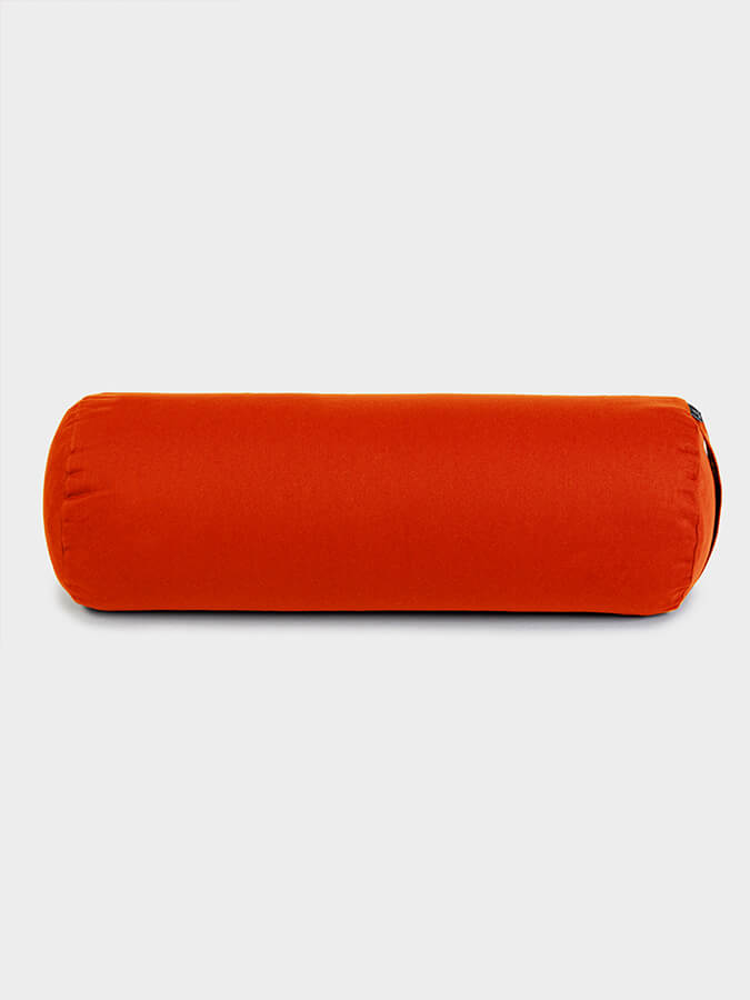 Yoga Studio Organic Buckwheat Meditation Bolster Cushion - Tangerine Orange