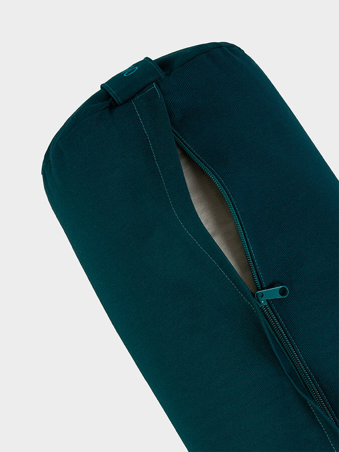 Yoga Studio Organic Buckwheat Meditation Bolster Cushion - Teal