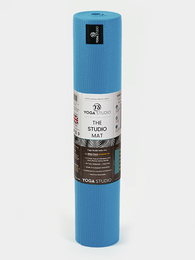 Yoga Studio Sticky Yoga Mat 6mm - Mineral Blue