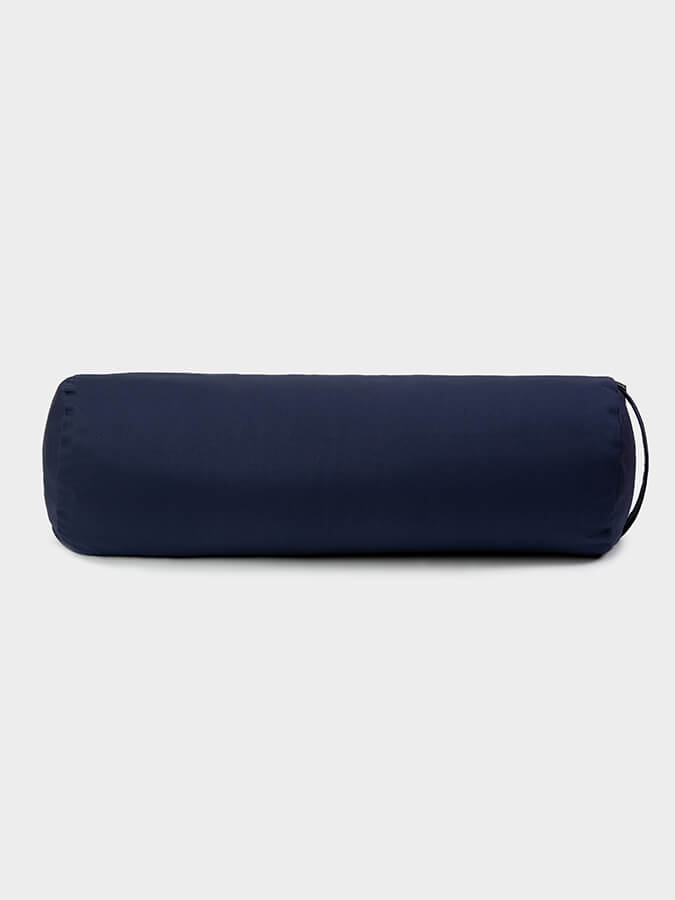 Yoga Studio Organic Buckwheat Meditation Bolster Cushion - Navy Blue