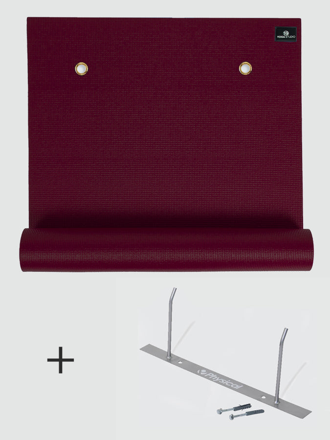 Yoga Studio 10x (EYELETTED) Sticky 6mm Yoga Mats + Wall Bracket Bundle