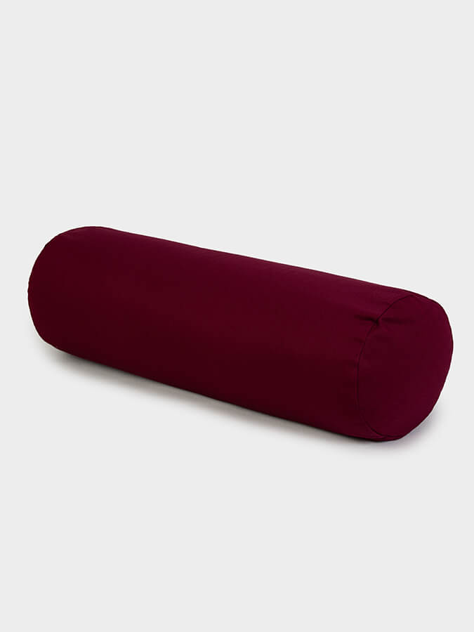 Yoga Studio Organic Buckwheat Meditation Bolster Cushion - Burgundy Red
