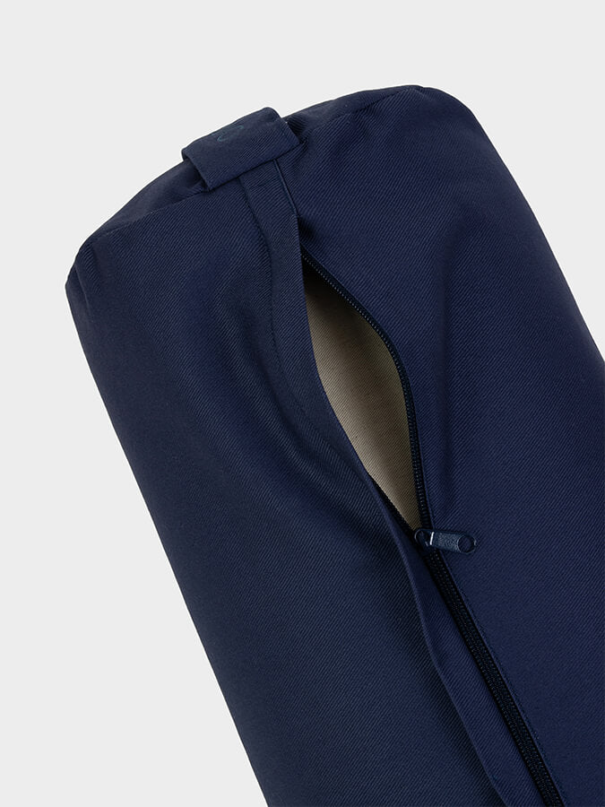 Yoga Studio Organic Buckwheat Meditation Bolster Cushion - Navy Blue