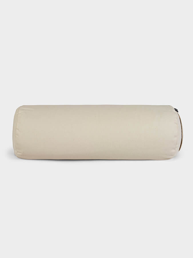 Yoga Studio Organic Buckwheat Meditation Bolster Cushion - Ecru