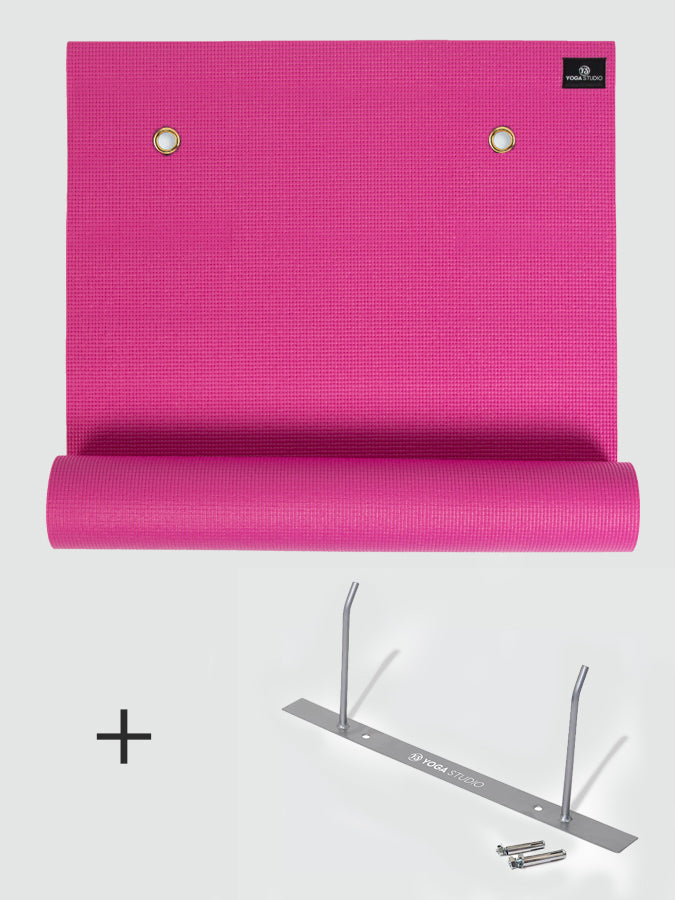 Yoga Studio 10x (EYELETTED) Sticky 6mm Yoga Mats + Wall Bracket Bundle