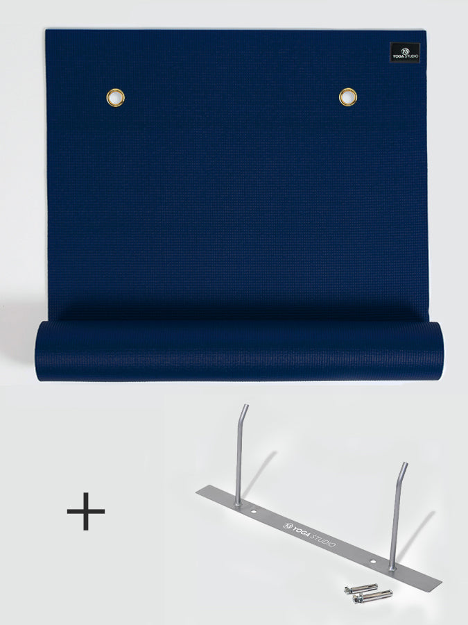 Yoga Studio 10x (EYELETTED) Sticky 6mm Yoga Mats + Wall Bracket Bundle