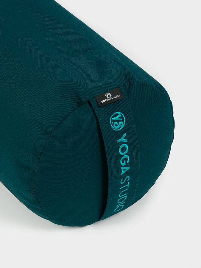 Yoga Studio Organic Buckwheat Meditation Bolster Cushion - Teal