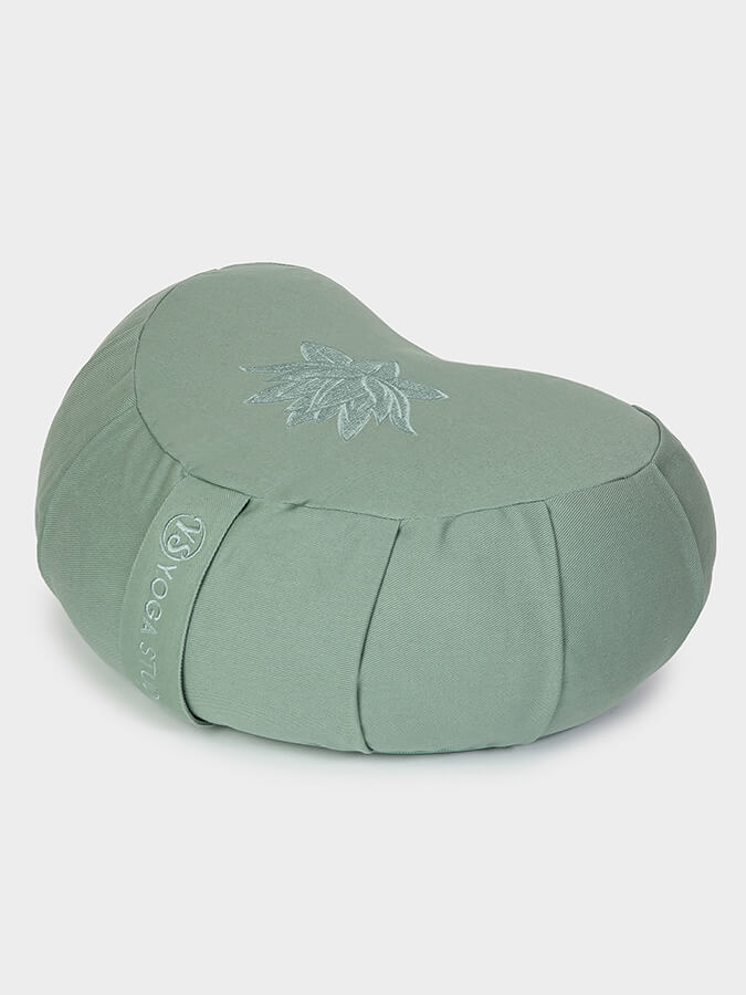Yoga Studio Crescent Lotus Organic Zafu Buckwheat Cushion