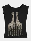 Emma Nissim Natural Organic Cotton Women's T-Shirt Top - Giraffes