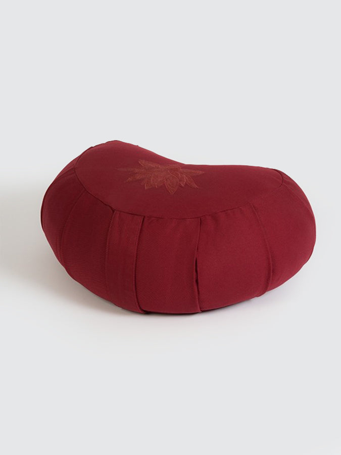 Yoga Studio GOTS Organic Cotton Crescent Lotus Zafu Buckwheat Cushion