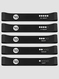 Yoga Studio Resistance Black Loop Bands - 5 Pack Inc Bag