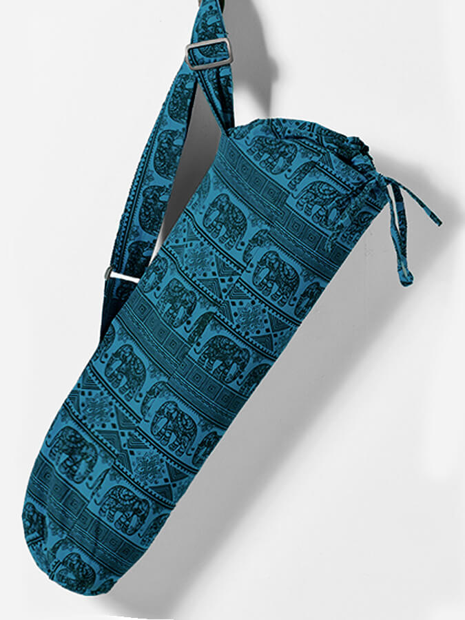 Elephant Design Cotton Yoga Mat Bag