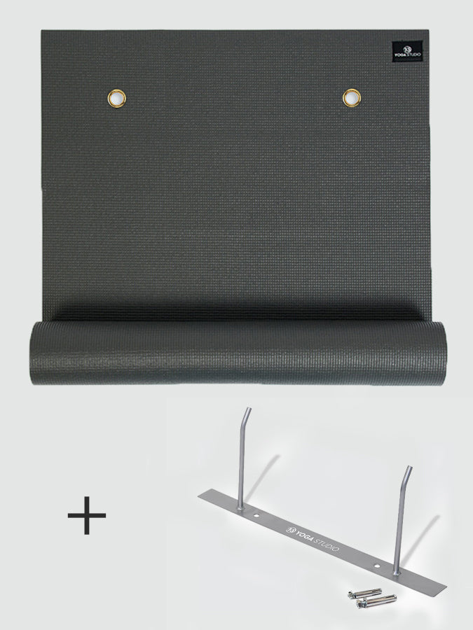 Yoga Studio 10x (EYELETTED) Sticky 6mm Yoga Mats + Wall Bracket Bundle