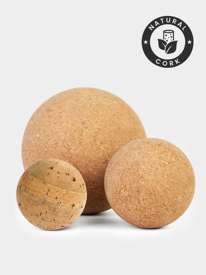 Yoga Studio Cork Unbranded Massage Ball Set of 3 - 2cm, 4cm, 6cm –Yoga ...
