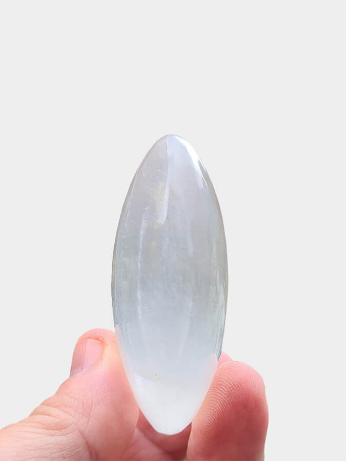 Selenite Crystal Palm Stone