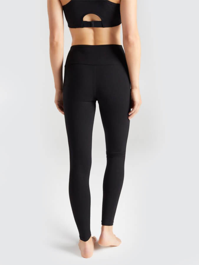 BAM Enduro Bamboo Deep Waistband Women s Yoga Leggings Black Yoga Studio Store