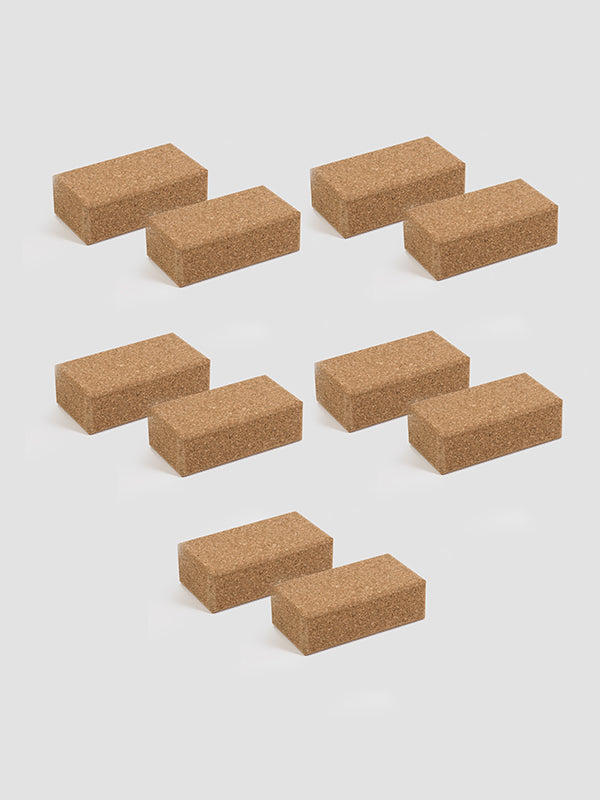 Yoga Studio Standard Cork Yoga Brick Ten Pack