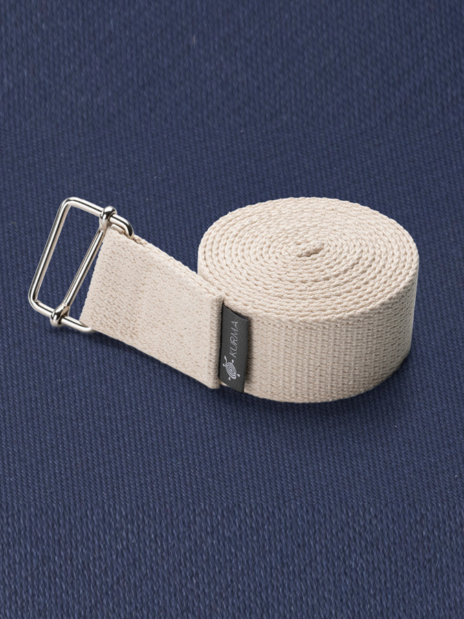 Kurma Poona 2m Yoga Belt Strap - White