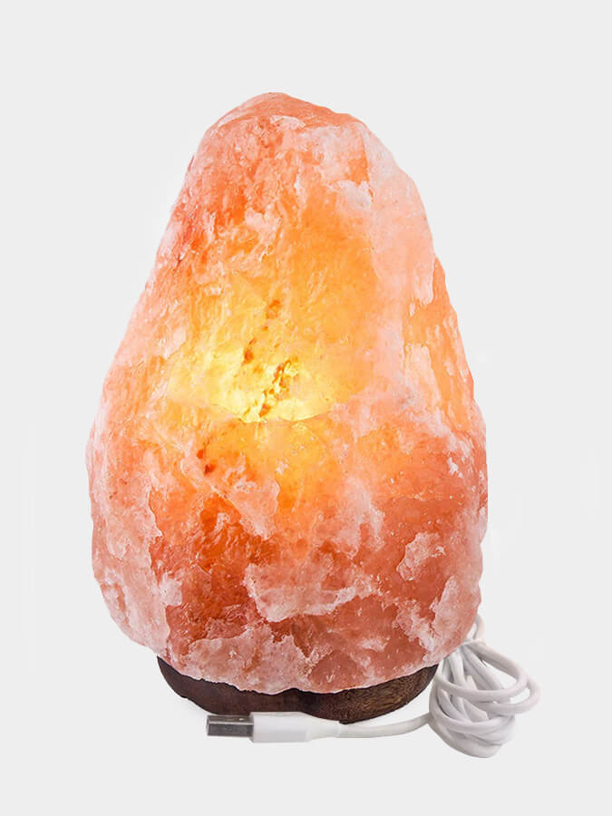 Yoga Studio Natural Himalayan Salt Lamp - USB Powered (1.5-2kg)