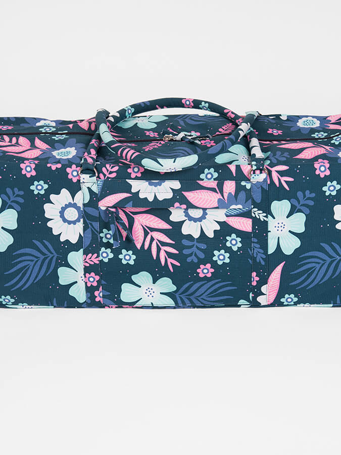 Yoga Studio GOTS Organic Cotton Designed Yoga Equipment Kit Bag - Floral Collection