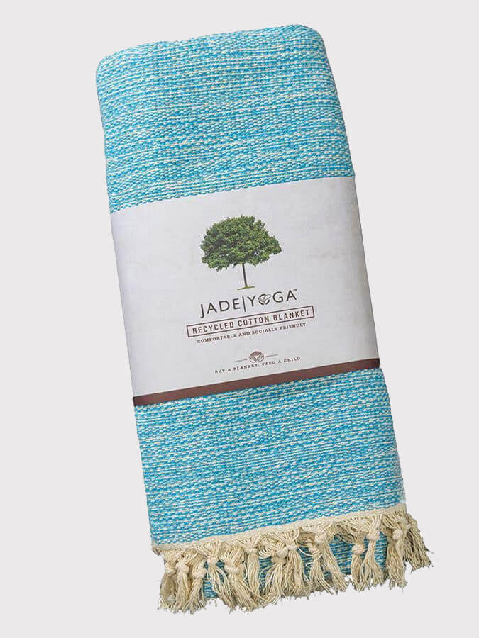 Jade Yoga Recycled Cotton Yoga Blanket