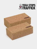Yoga Stops Traffick Standard Size Cork Yoga Brick - Twin Pack