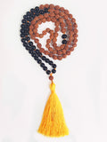 Yoga Studio Rudraksha With Black Star Mala Beads